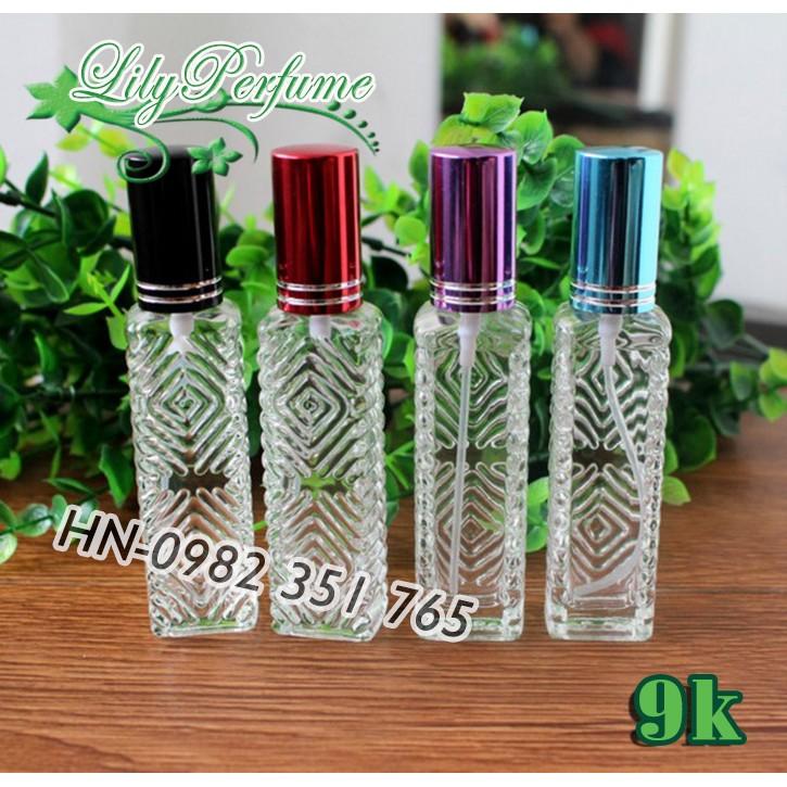 (9k/c) 15 Vỏ chiết nước hoa 12ml có gân dày chống vỡ (Lọchiết nước hoa/Ống chiết nước hoa/Chai chiết nước hoa)