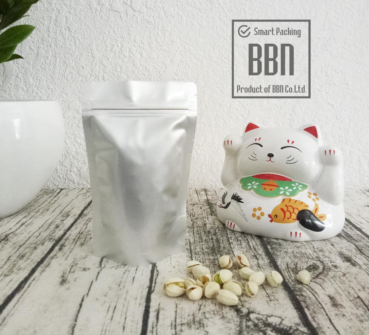 1kg túi zip 2 mặt bạc 12x17cm