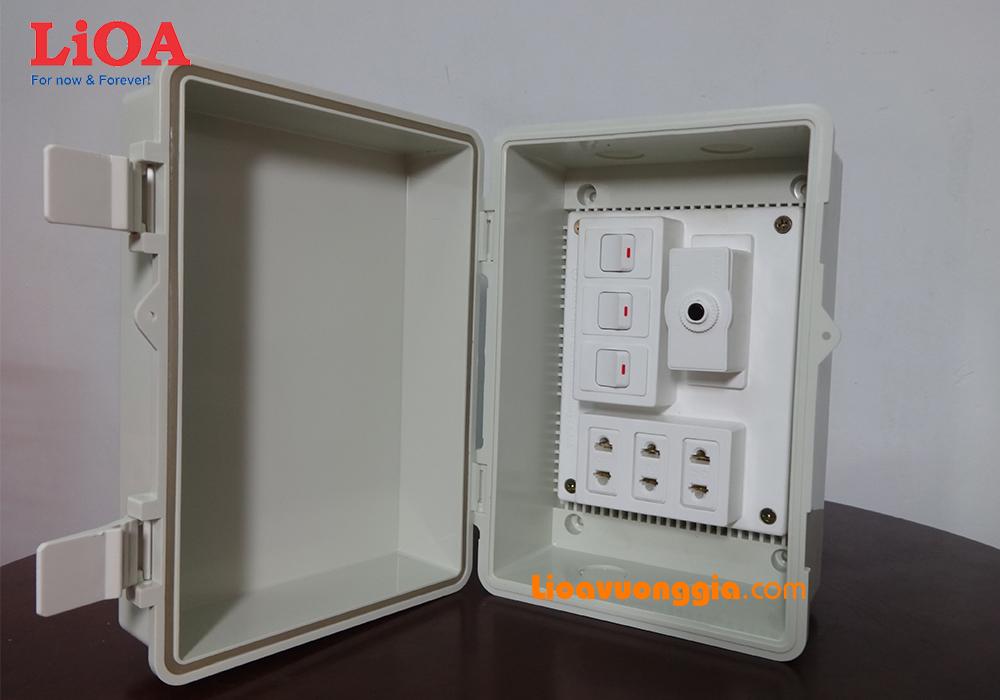Combo tủ điện trong nhà và ngoài trời LiOA - Loại có 3 công tắc - LVJLCB3C