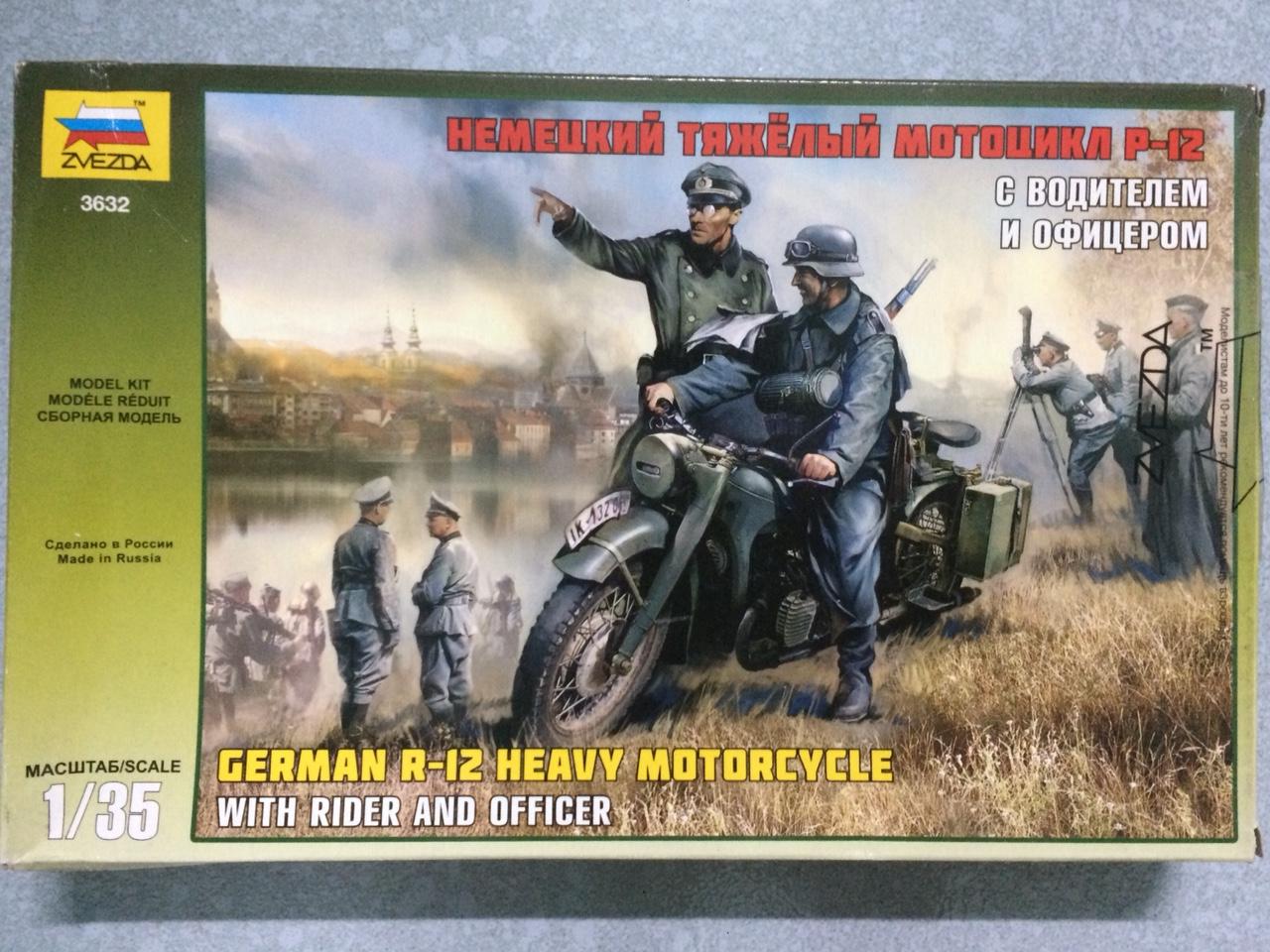 Mô hình lắp ráp ZVEZDA 1/35 BMW R-12 MOTORCYCLE W RIDER AND OFFICER