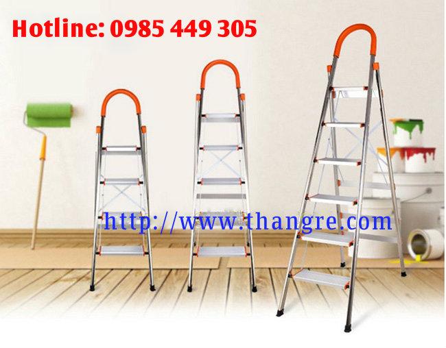 Thang nhôm inox tay vịn cao 1,5m Nikita Nhật Bản (IN06)