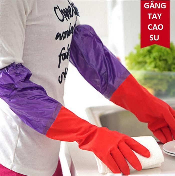 Combo 2 đôi Găng tay cao su rửa bát, rửa chén, giặt đồ - Có lót nỉ
