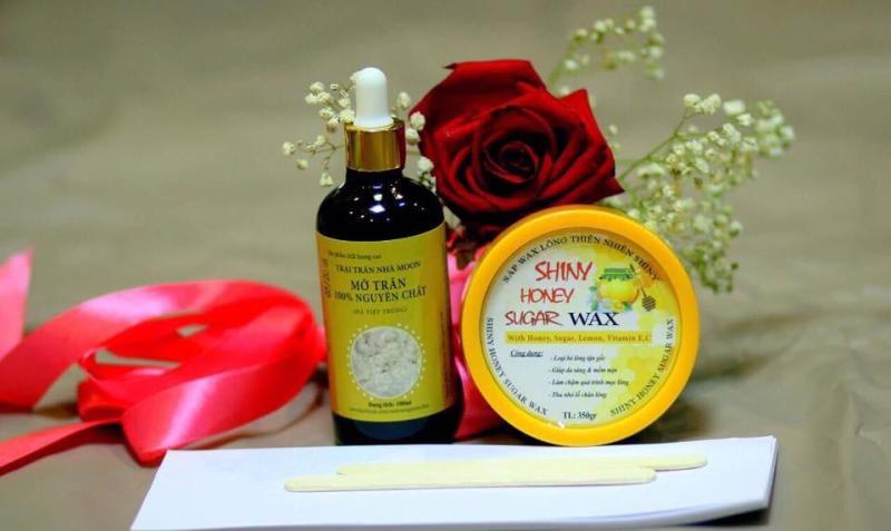 Combo triệt lông wax và mỡ trăn handmade tặng giấy và que wax nhập khẩu