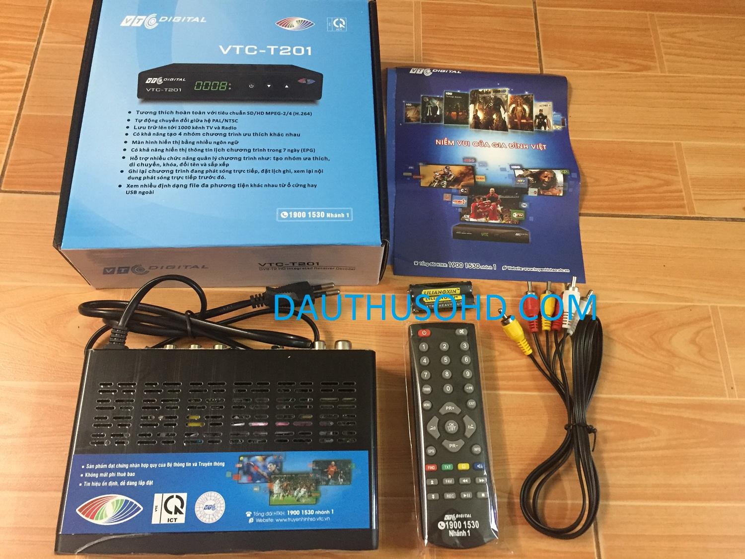 Đầu thu truyền hình số mặt đất DVB T2 VTC T201