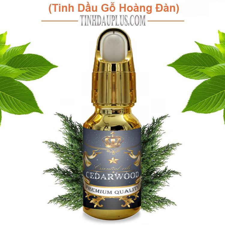 Tinh dầu hoàng đàn plus 20ml - Cedarwood EO nguyên chất thiên nhiên Ấn Độ - Thiền định Sạch da