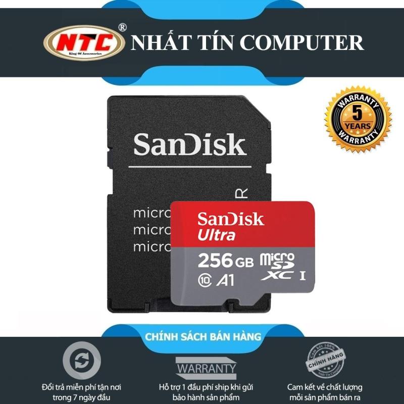 Thẻ nhớ MicroSDXC SanDisk Ultra A1 256GB Class 10 U1 100MB/s - kèm adapter (Đỏ) - Nhất Tín Computer