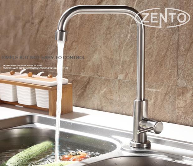 Vòi rửa bát đơn inox304 zento sus4632