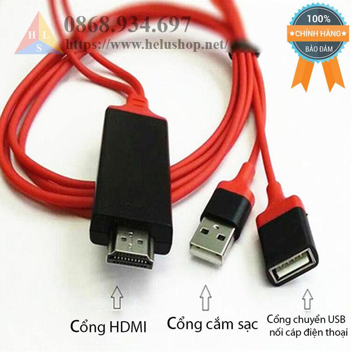Điện thoại iphone,sony sang hdmi tivi cáp iphone,sony sang hdmi full box