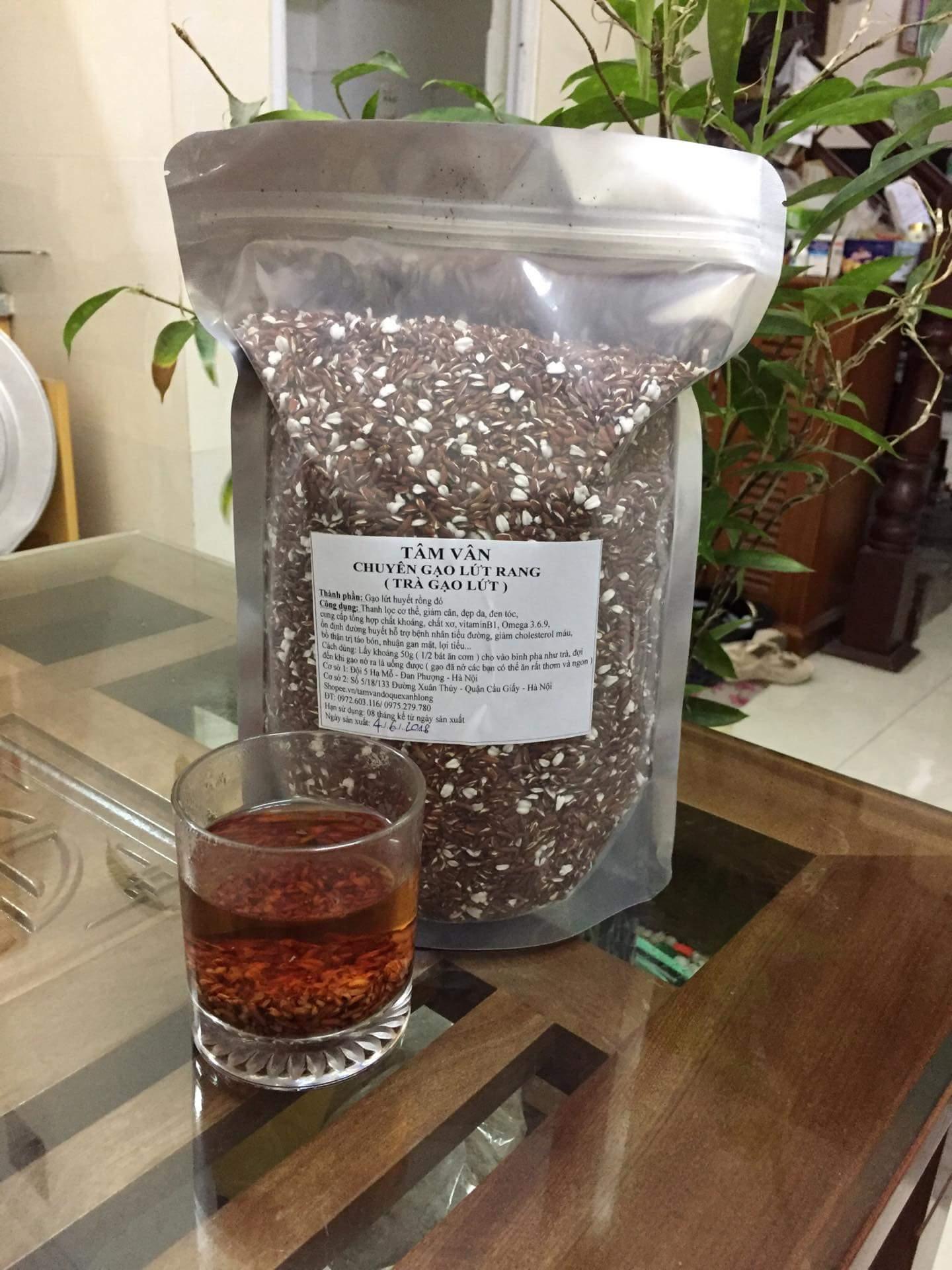 Combo Trà gạo lứt (1kg) + Bột gạo lứt mè đen (500)