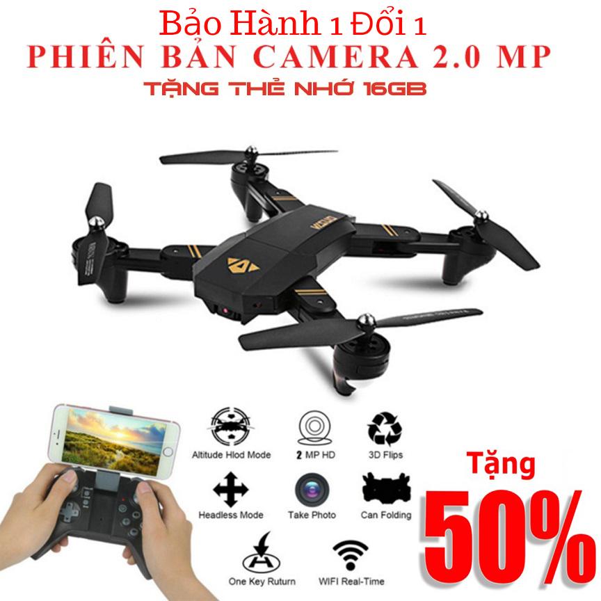Máy Bay Điều Khiển FLYCAM Visuo XS809W Quay Phim ... Camera HD Truyền Hình Trực Tiếp Nhào Lộn 360 Độ, BẢO HÀNH 12 THÁNH