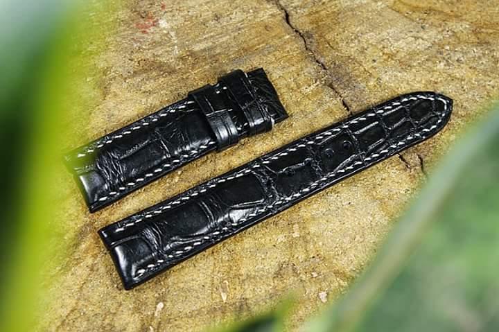 Dây Đồng Hồ Da Cá Sấu Làm Thủ Công Handmade Cao Cấp Leo