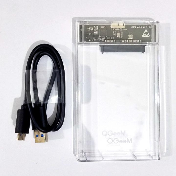 Box ổ cứng 2.5 inch trong suốt USB3.0 QGeeM C25B - BX35