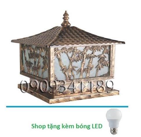 Đèn trụ cổng - đèn trụ bờ bao - đèn trụ hàng rào habali phi 300 tặng kèm bóng led