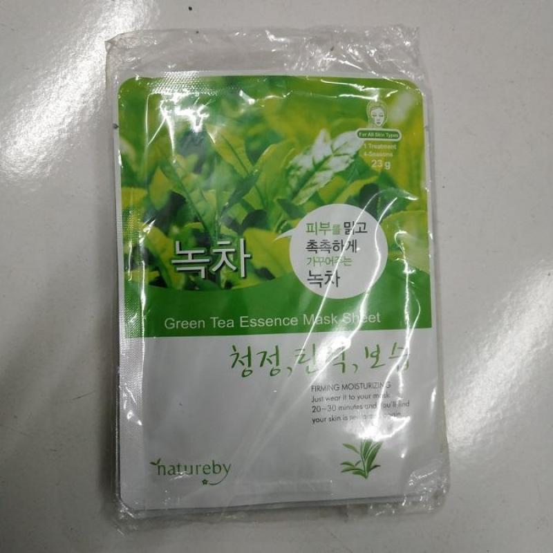 10 Mặt Nạ Dưỡng Trắng Da từ Trà Xanh HÀN QUỐC Natureby Green Tea Essence Mask Sheet 23g cao cấp