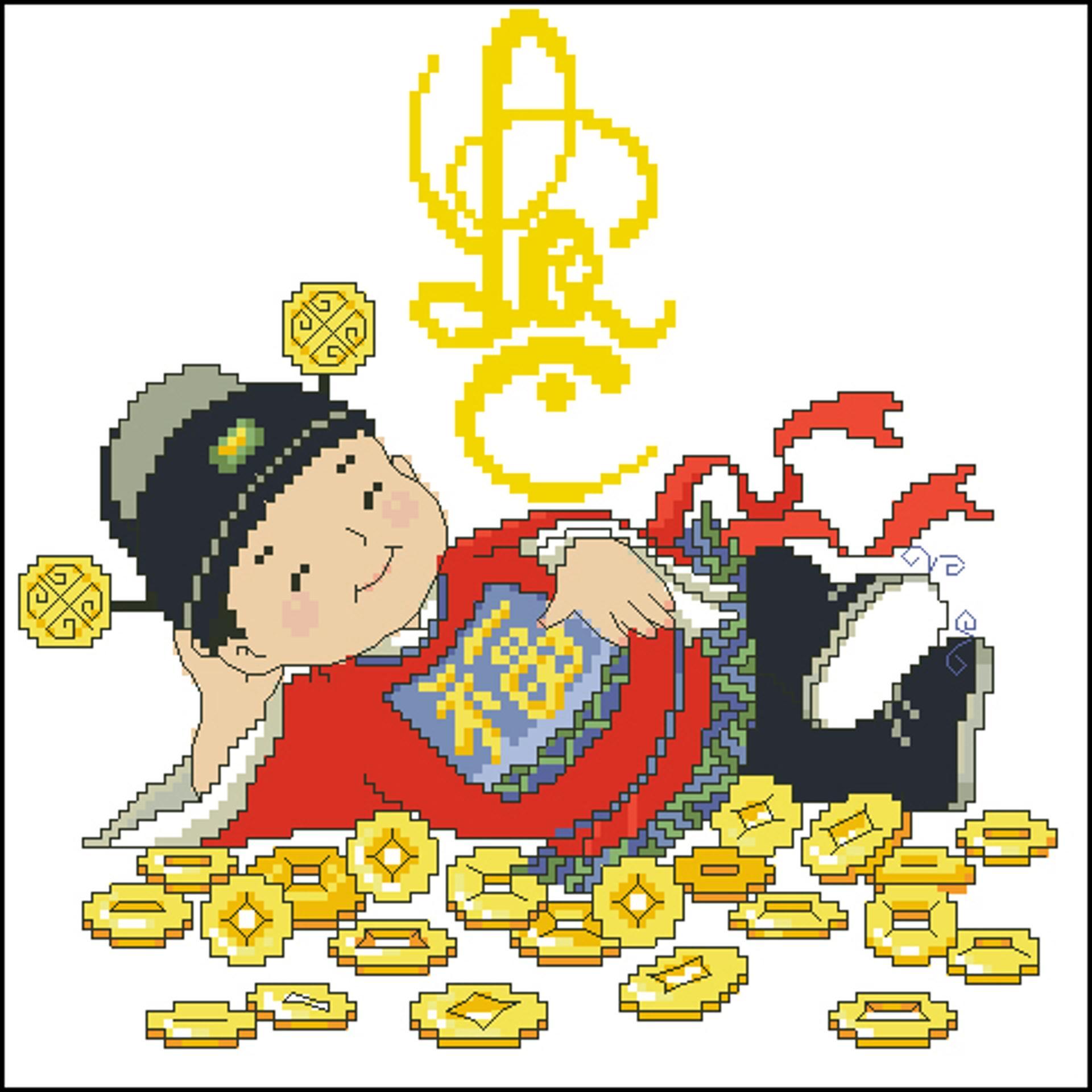 Tranh Thêu Chữ Thập Lộc