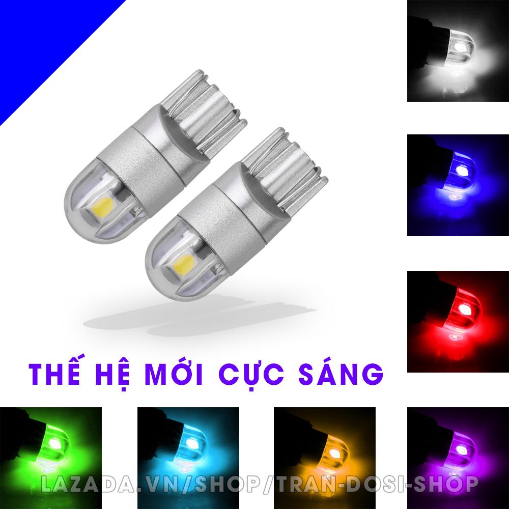 Cặp (02 Bóng) Đèn Led Demi, Xi Nhan T10 2SMD 3030 Siêu Sáng với Điện Áp 12V, Công Suất 1W, Màu Sắc Đa Dạng, Tháo Lắp Dễ Dàng