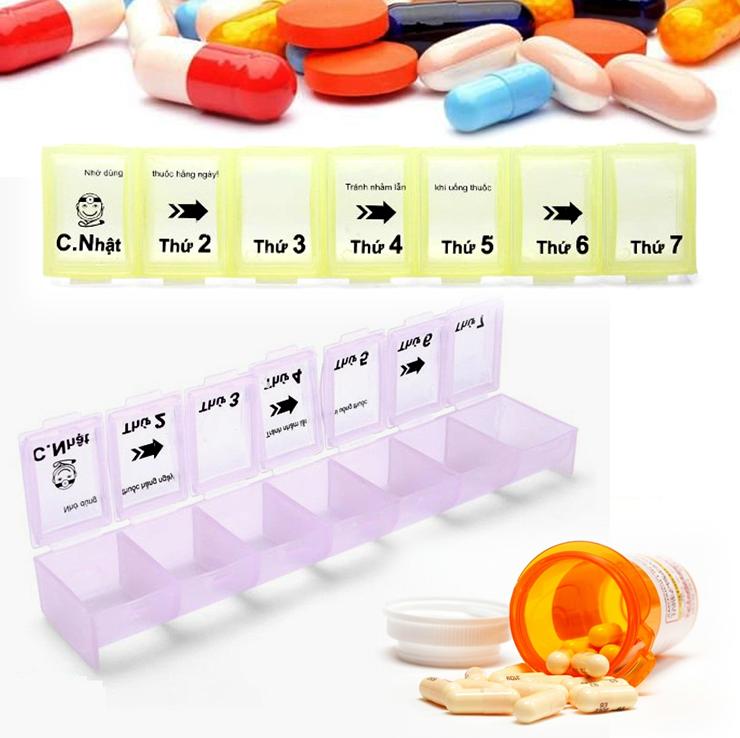 [HCM]Combo 3 hộp chia thuốc 7 ngày cao cấp tiện dụng (cỡ lớn)