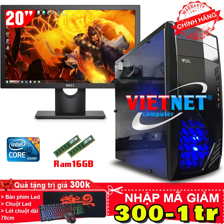 Máy tính chơi game intel core i5 2400 ram 16gb hdd 1tb màn hình dell 20inch
