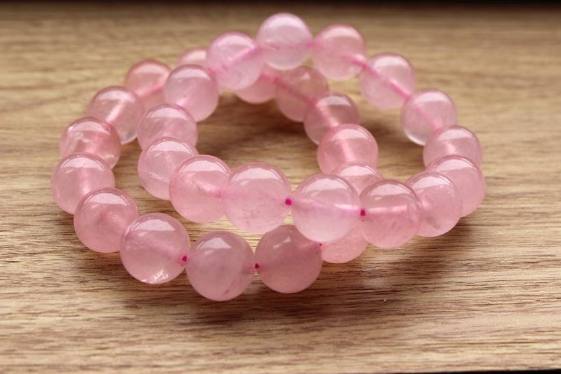 combo 2 Vòng tay thạch anh hồng chất liệu Đá thạch anh tự nhiên 100%