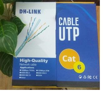 Cuộn dây cáp mạng dh-link cat6e utp 305m màu xanh
