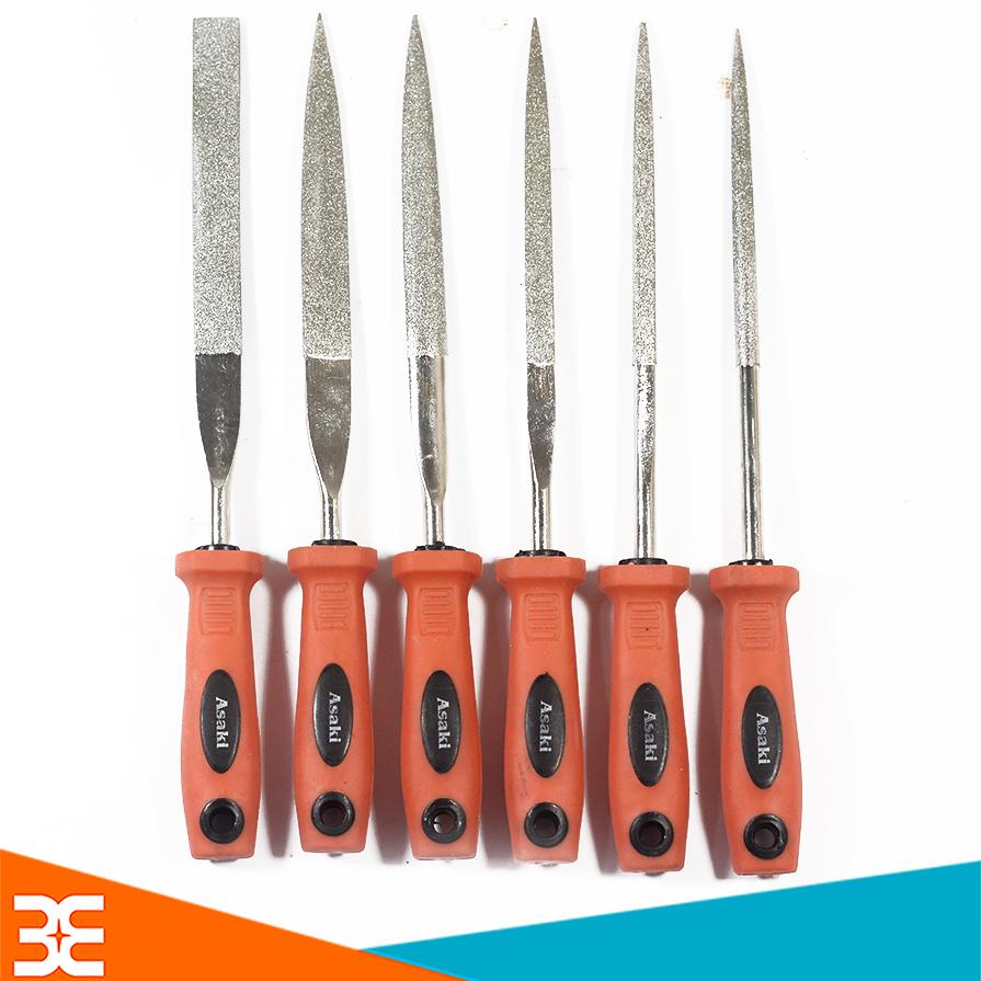 Bộ 6 thanh mài hợp kim asaki ak-3903