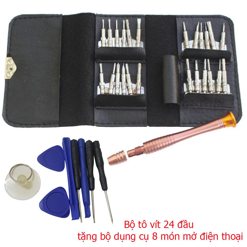 Bộ tô vít 24 đầu, tặng kèm bộ dụng cụ 8 chi tiết