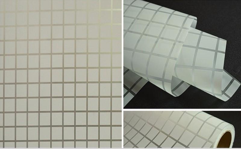 [HCM]5m Decal dán kính/kiếng họa tiết caro trắng - khổ rộng 45cm