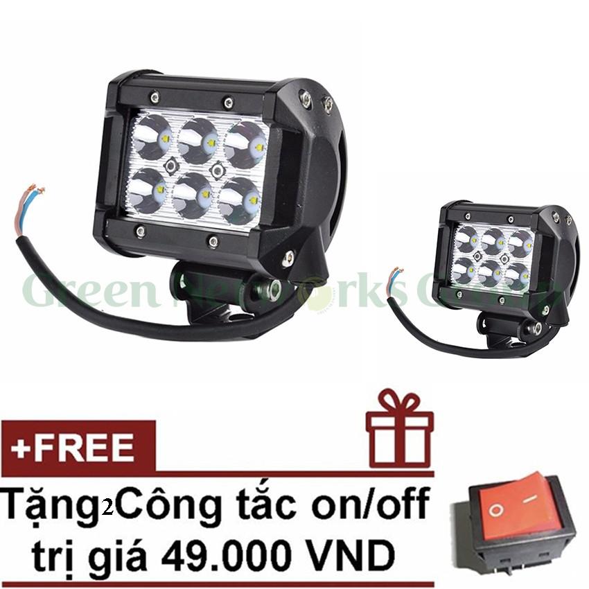 Bộ 2 Đèn LED trợ sáng cho xe máy đi phượt C6 GreenNetworksGroup