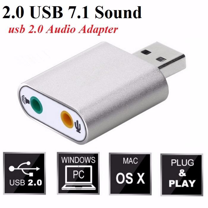 Sound card USB 7.1 âm thanh 3D vỏ nhôm