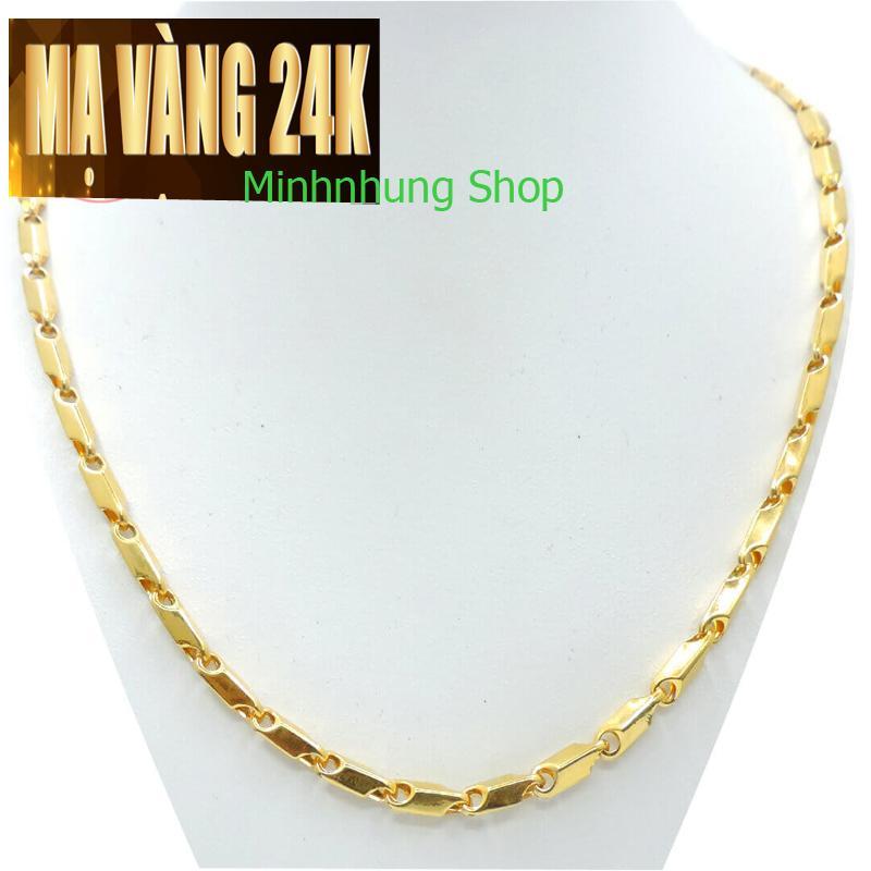 Dây chuyền nam DY xoắn loại to italy mạ vàng 24 k dài 60 cm