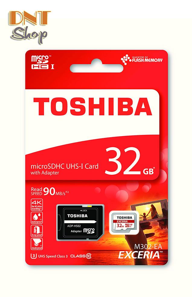 Thẻ nhớ microsdhc toshiba exceria m302-ea u3 32gb 90mb/s