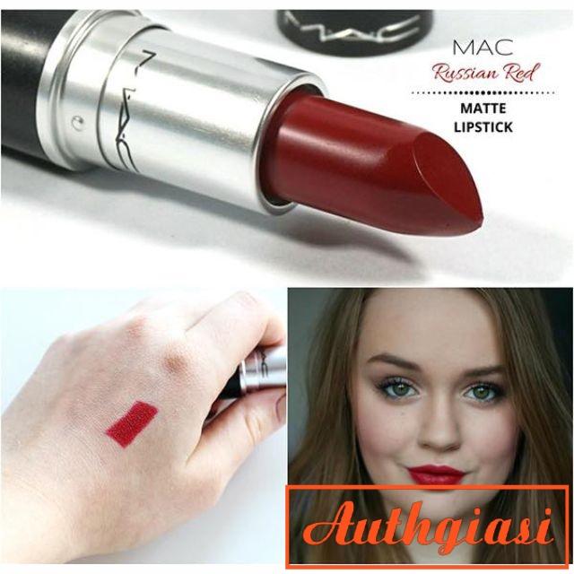 Son thỏi lì Mac Russian Red Đỏ Cổ Điển siêu đẹp chính hãng