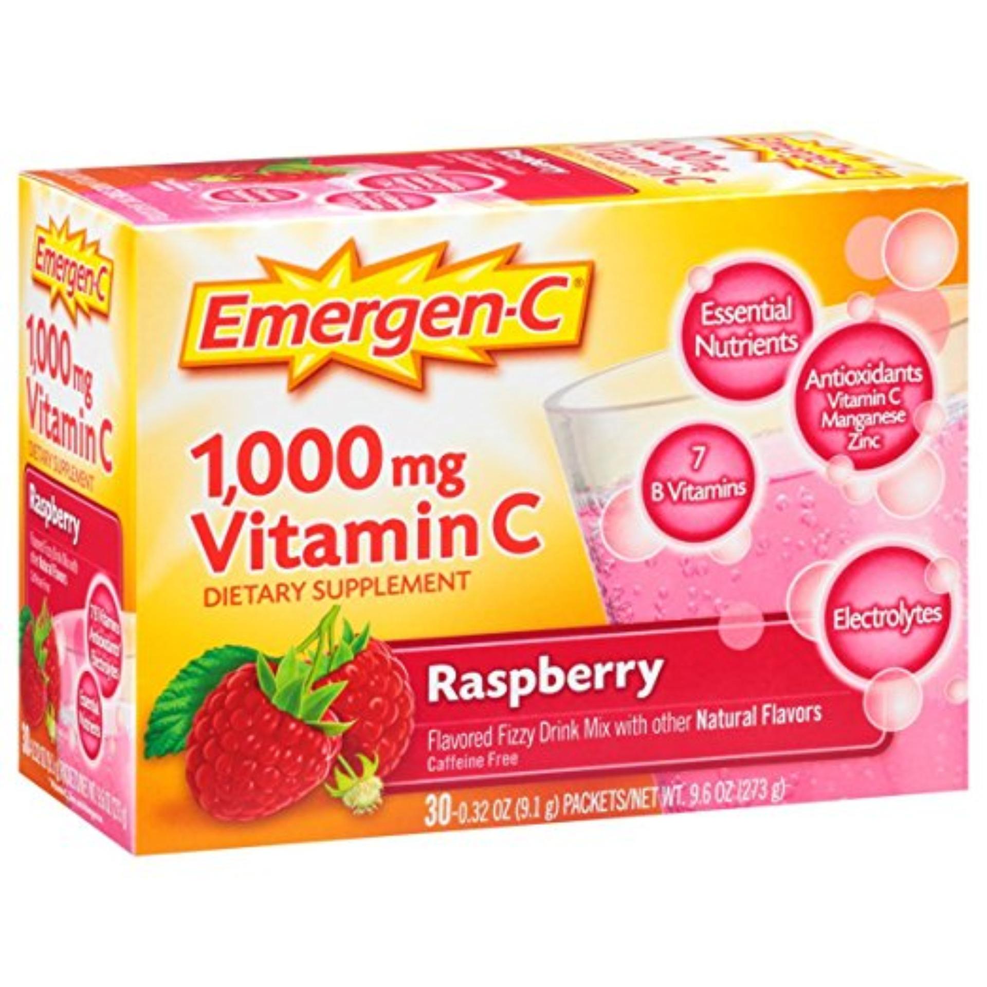 Bột pha nước trái cây vị mâm xôi Emergen-C