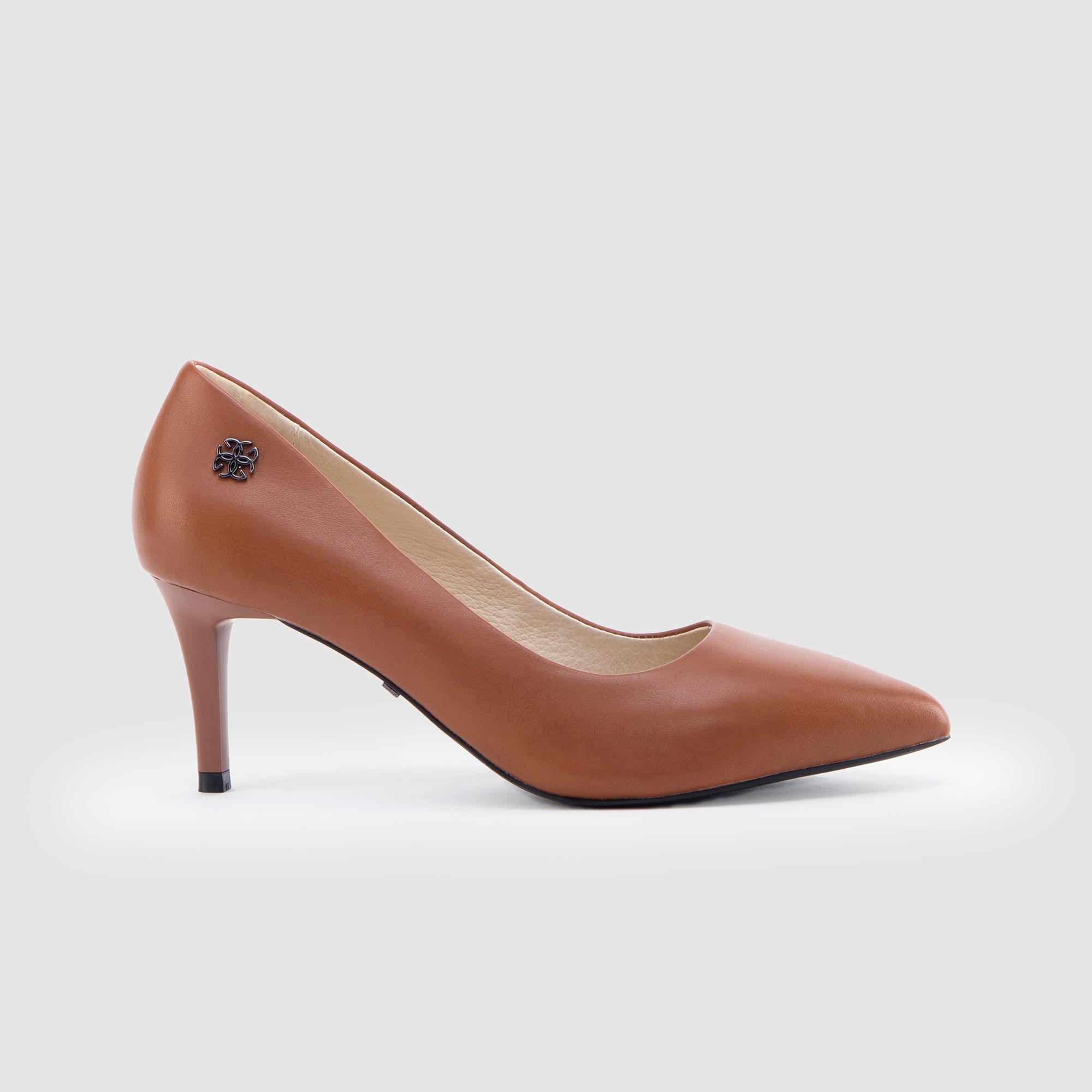 Giày cao gót da thật nữ gosto work chic gfw007988nau