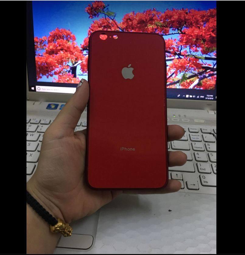 Ốp lưng mặt kính cho iPhone 6 6S Tặng kính cường lực