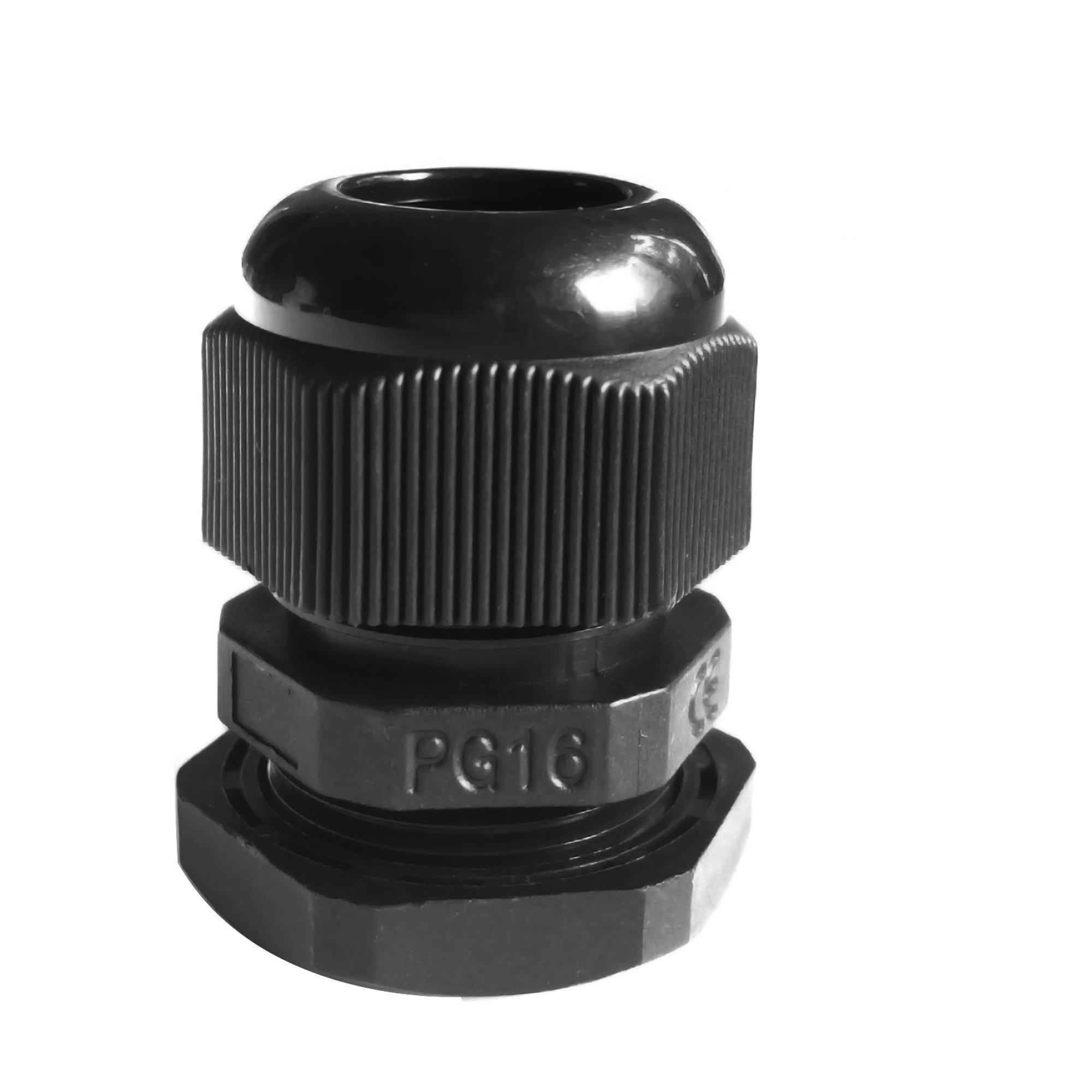 Ốc siết cáp nhựa PG16 (đen) - Phụ kiện tủ điện - Ốc xiết cố định cáp PG / Cable Gland16