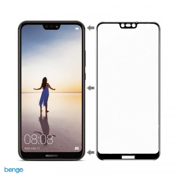 Miếng dán full màn hình 4D cho Huawei P20 Lite - Đen