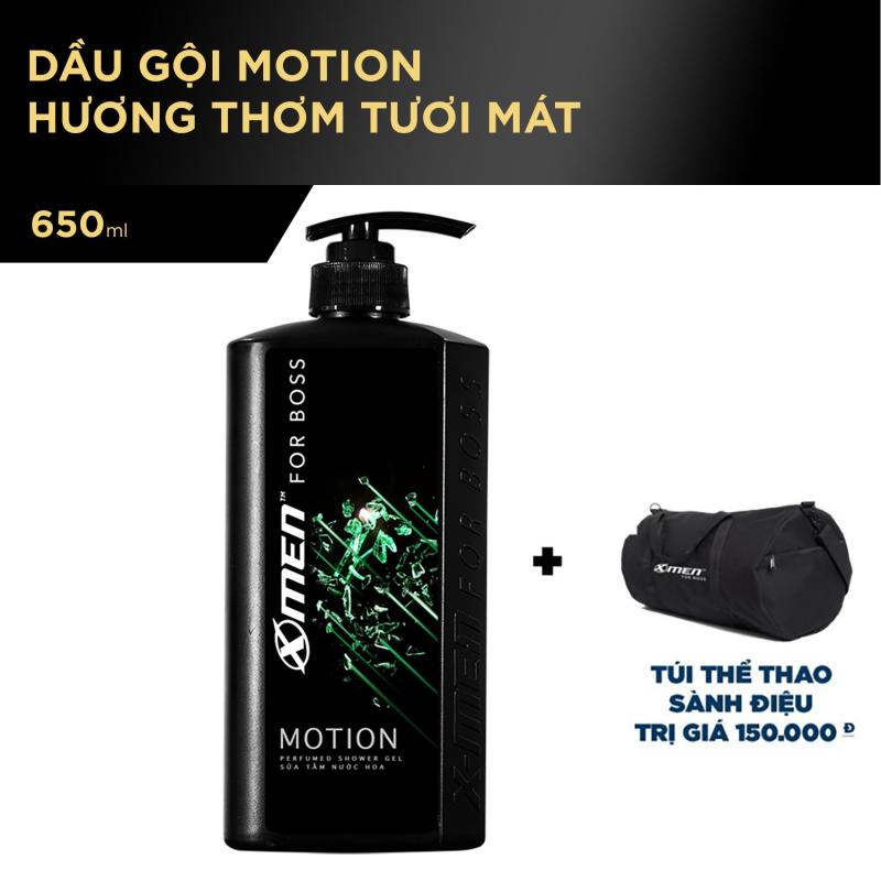 Dầu gội nước hoa X-men for Boss Motion 650g tặng Túi Thể thao sành điệu trị giá 150k