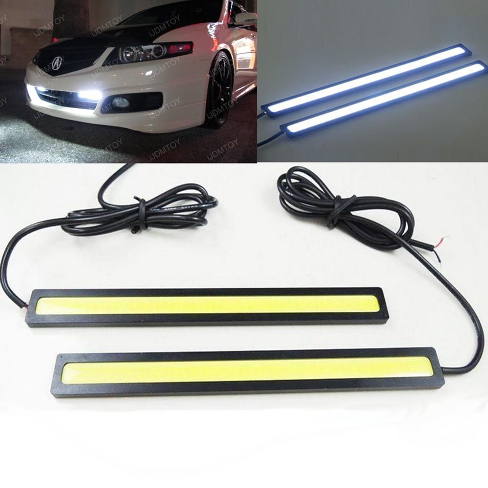 Bộ 02 bóng đèn drl led cob 17cm siêu sáng cho xe máy, ô tô