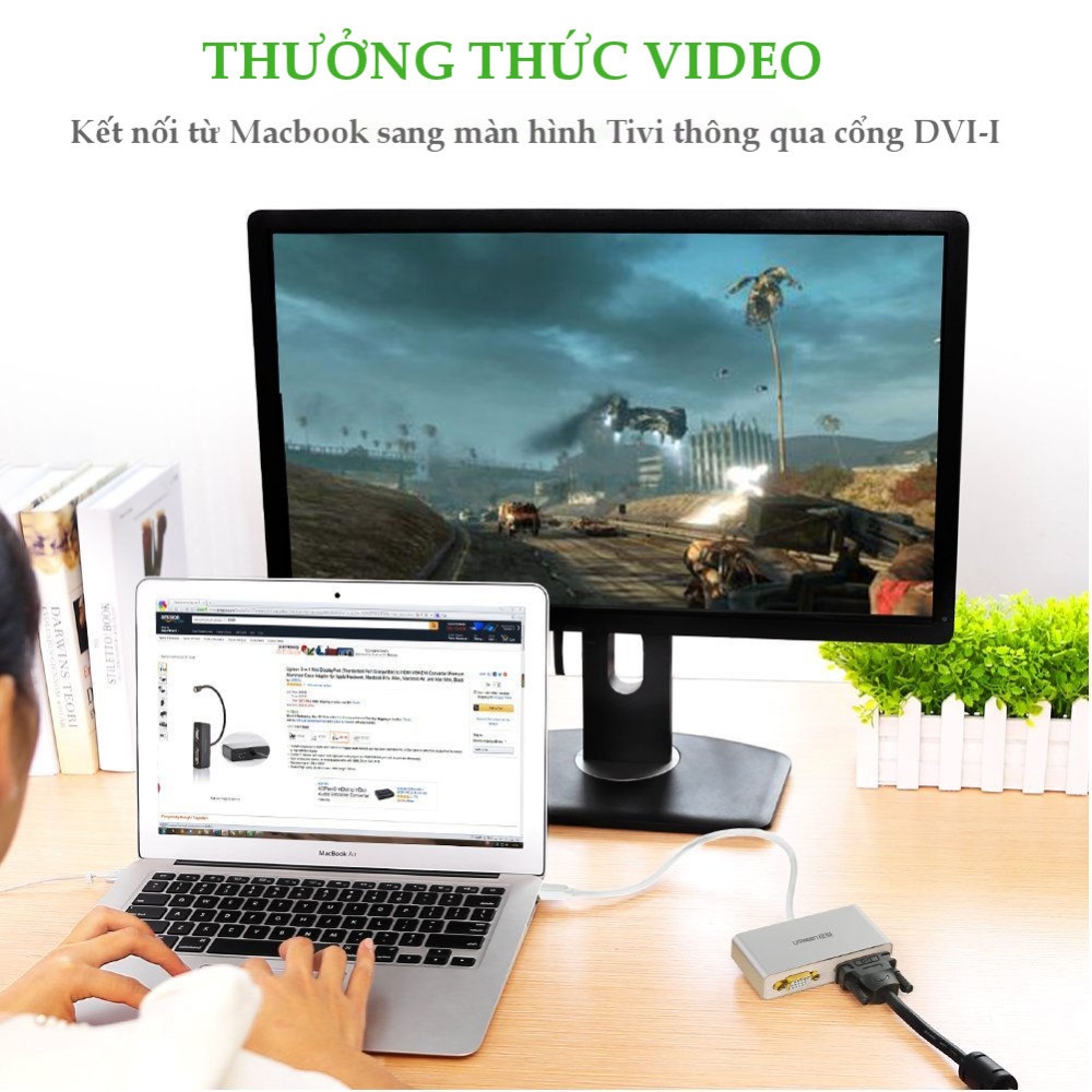 Cáp chuyển đổi (3 in 1) từ 1 cổng Mini DisplayPort sang 1 trong 3 cổng HDMI, DVI-I (24+5), VGA đầu cái UGREEN MD109 Cáp chuyển đổi (3 in 1) từ 1 cổng Mini DisplayPort sang 1 trong 3 cổng HDMI, DVI-I (24+5), VGA đầu cái UGREEN MD109