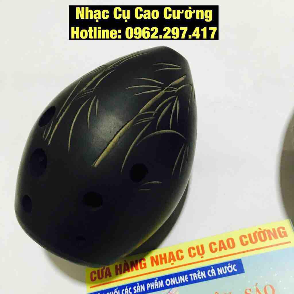 Ocarina Đen Cao Cấp 8 lỗ âm cực hay