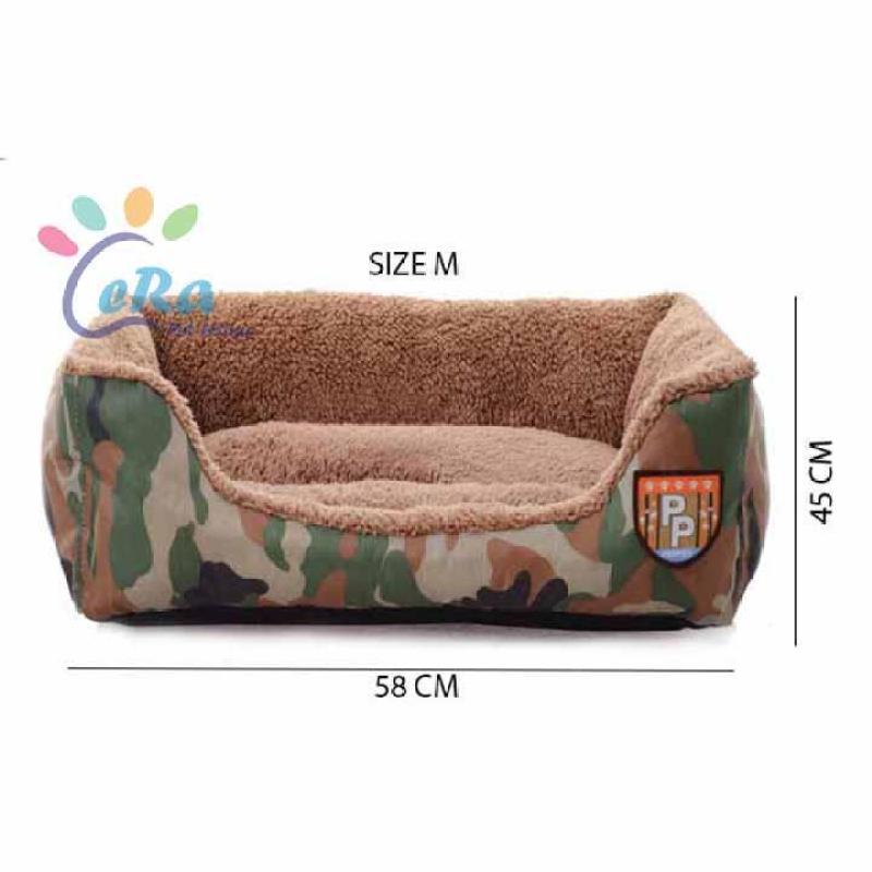 Giường - Nệm - Nhà - Lều - Chuồng - Ổ Cho Chó Mèo Họa Tiết Lính Cao Cấp (Nệm 004 Size M)