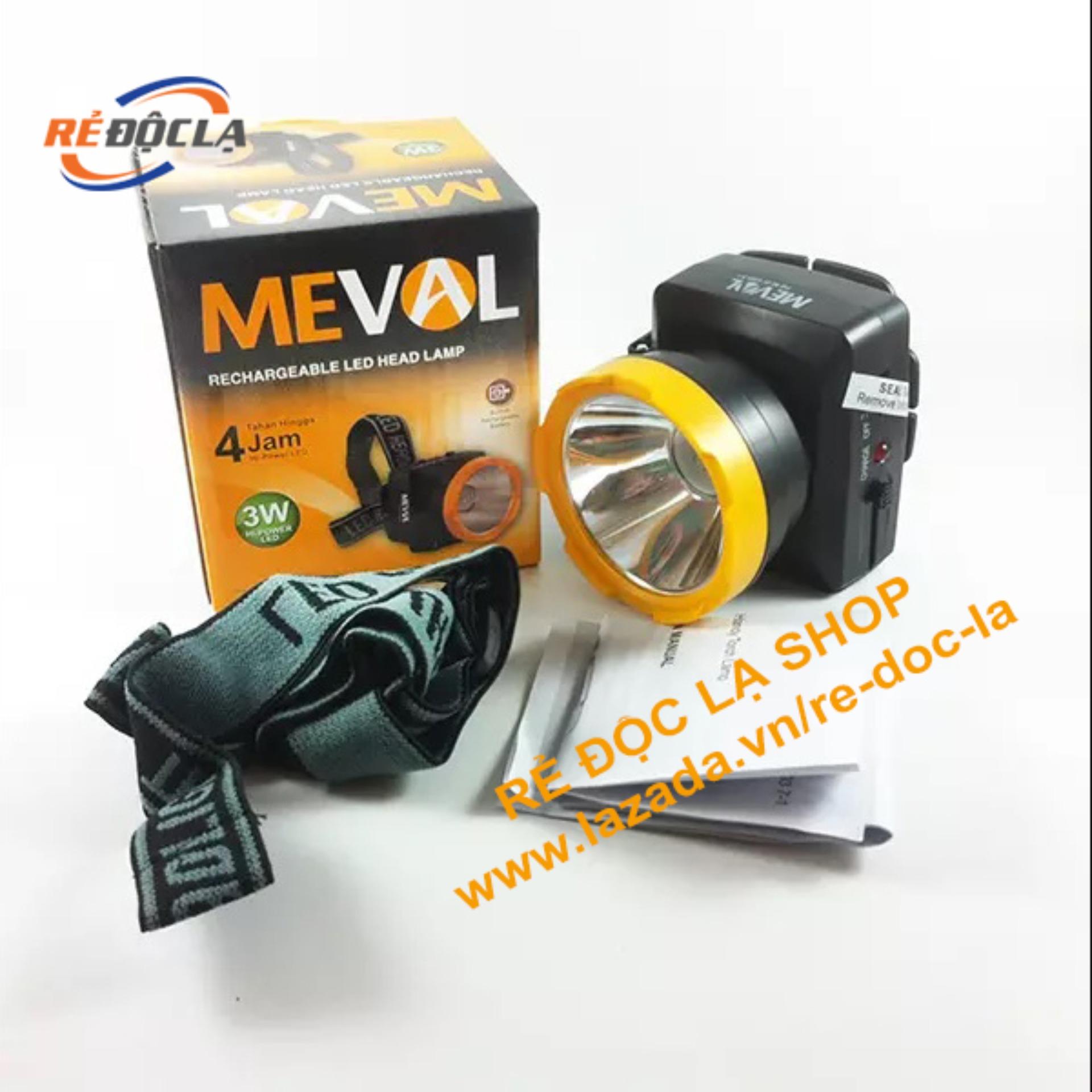 Đèn pin Led đội đầu 3W Meval ( Ánh Sáng Trắng )