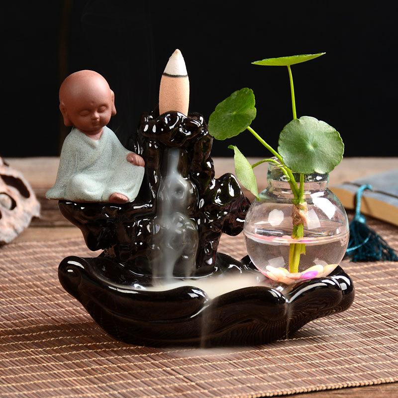 Thác khói trầm hương - Vạn Sự Tùy Duyên 2 (xanh) + 10 nụ trầm hương