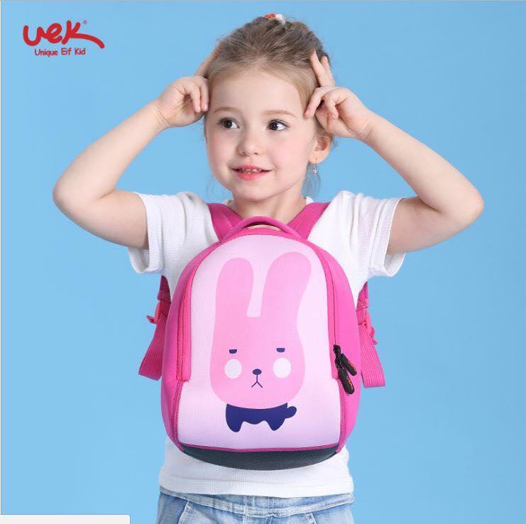 Balo UEK hình thỏ hồng cho các bé mẫu giáo