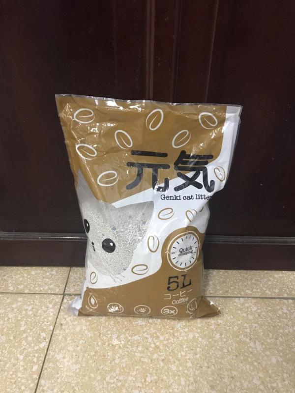 Cát vệ sinh cho mèo Genki mùi Cafe (bao 5 lít)
