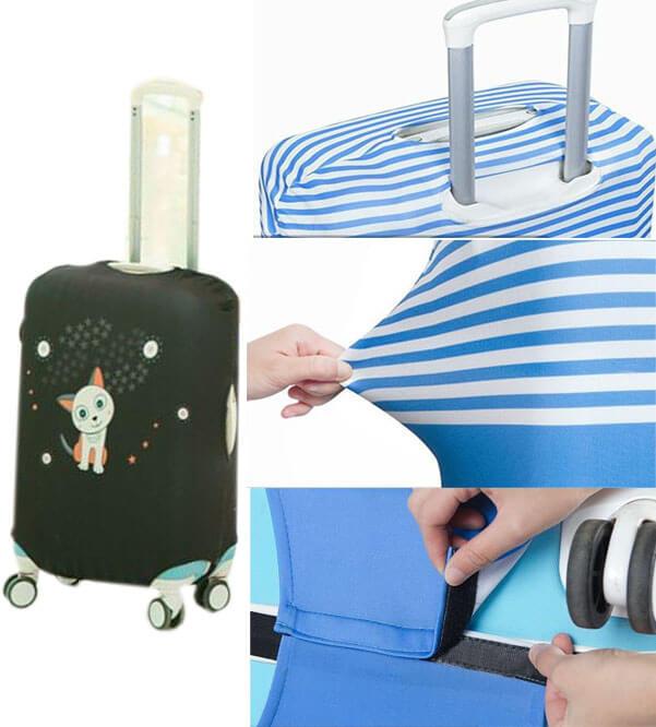 Túi bọc bảo vệ vali size 28 - 30 inches thun 3d co giãn
