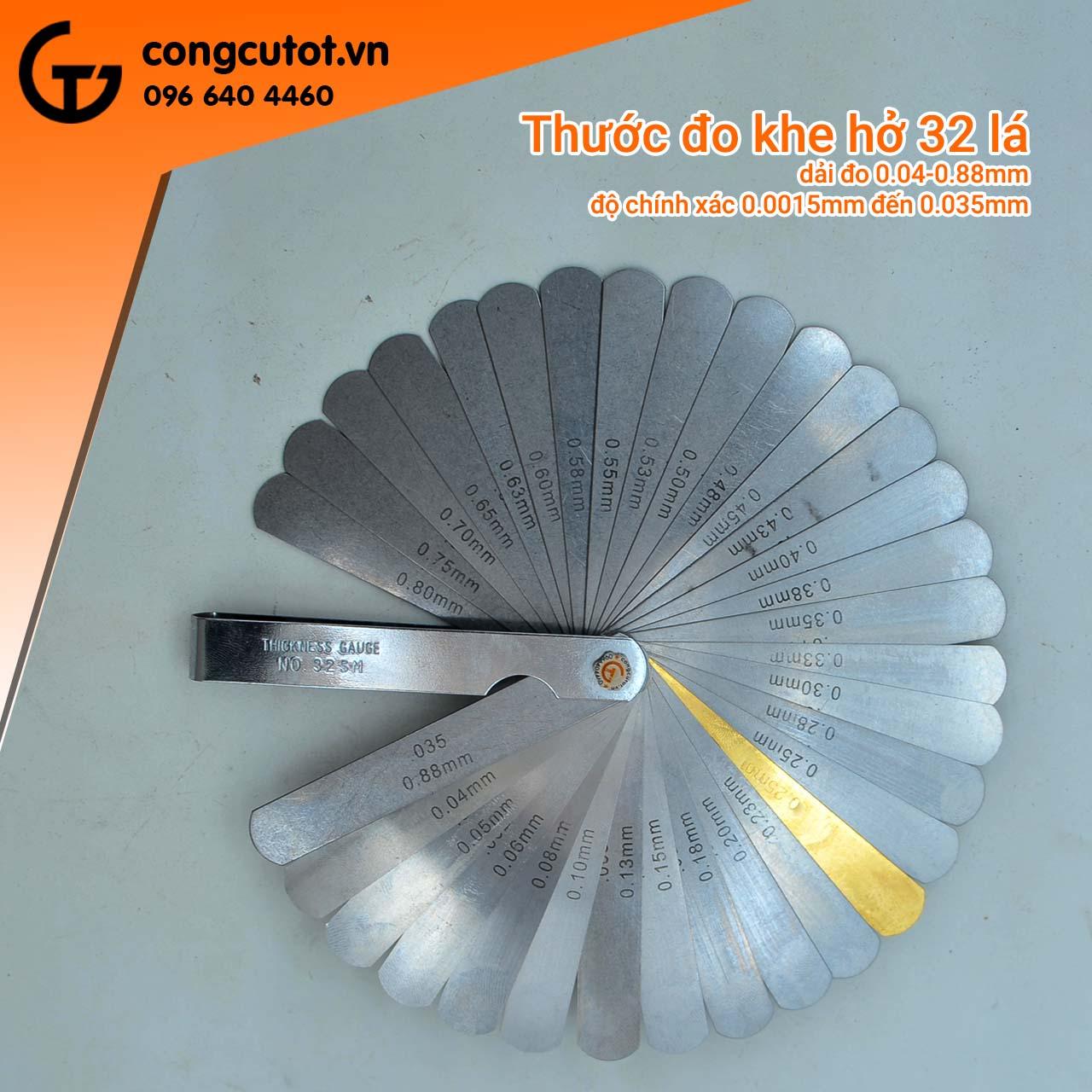 Thước đo khe hở 32 lá thép lò xo