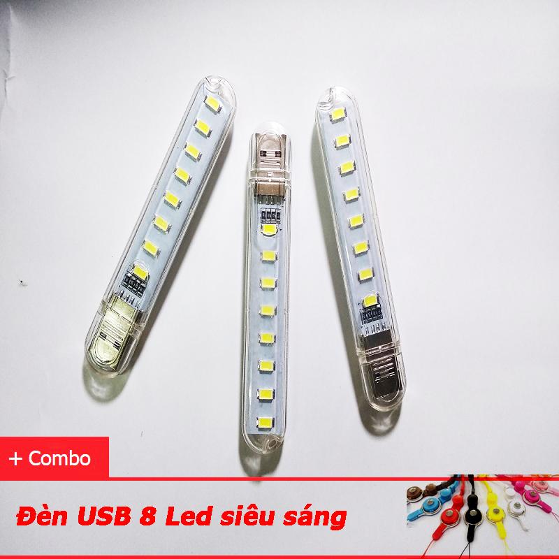 Combo đèn led usb 8 led siêu sáng