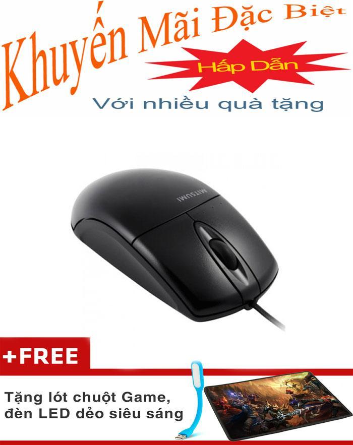 Chuột máy tính Mouse Mitsumi lớn Tặng Lót Chuột, Đèn Led